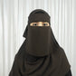 Premium Chiffon Full Niqab - Chocolate Brown