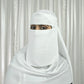 Premium Chiffon Full Niqab - White