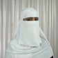 Premium Chiffon Full Niqab - White