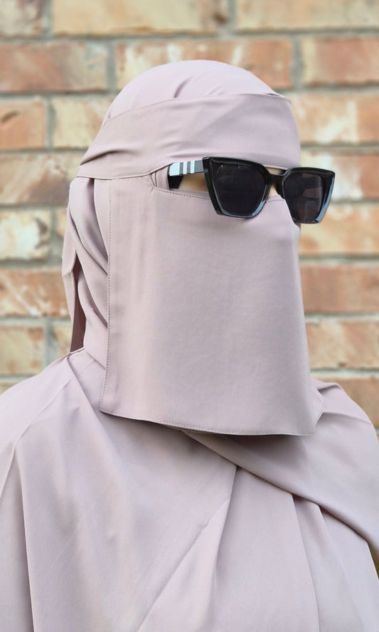 Beige Premium Chiffon Full Niqab